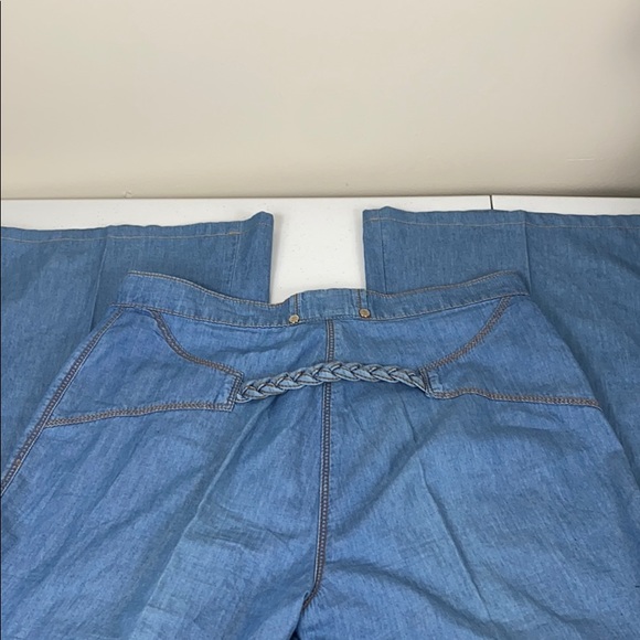 Roberto Cavalli Chambray Wide Leg Pant - Picture 3 of 9